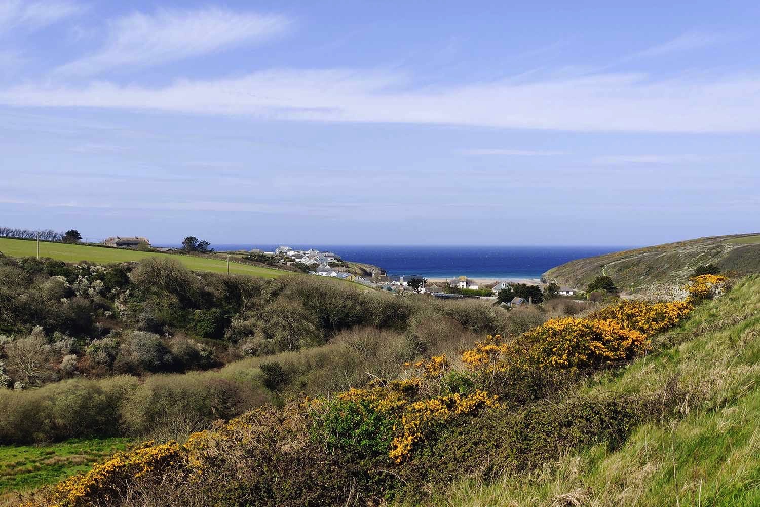 Valley near Porthcothan Mill Cottage a dog friendly holiday cottage in Cornwall